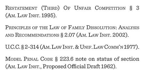 ALI Bluebook Citation
